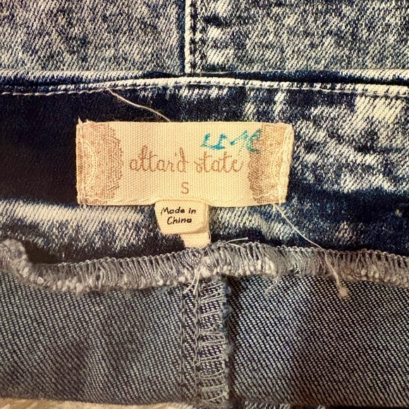 Altar'd State Blue Washed Mini Ripped Jean Skirt - Picture 3 of 3